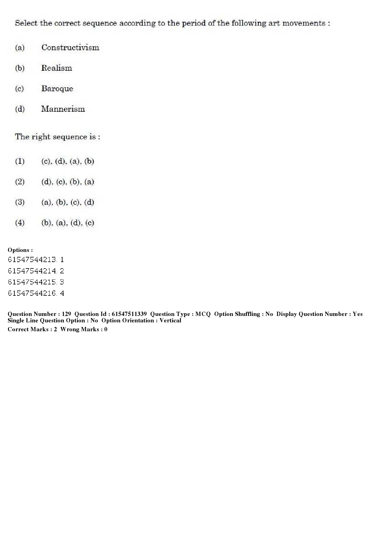 UGC NET Visual Arts Question Paper December 2019 145