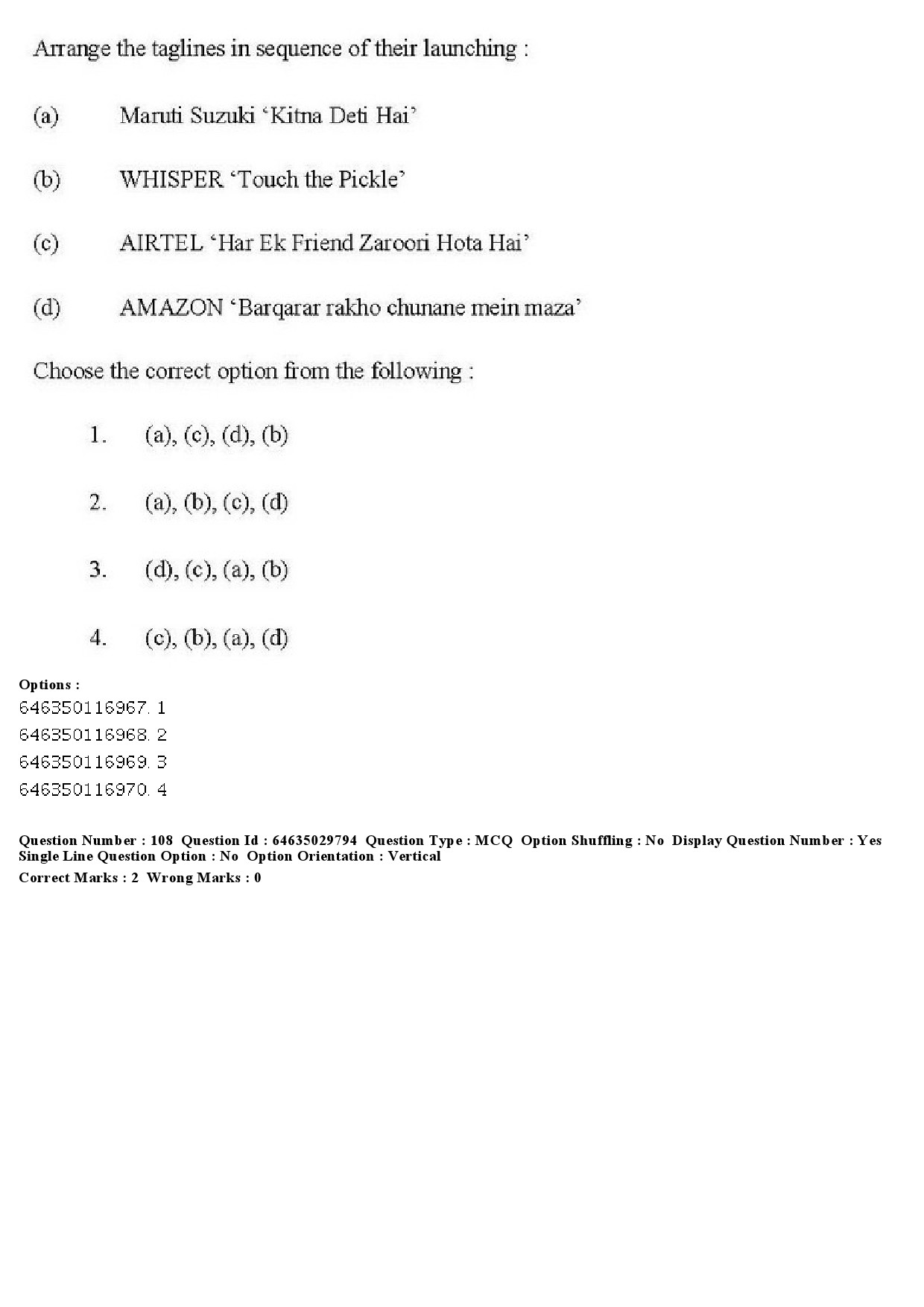 UGC NET Visual Arts Question Paper June 2019 107