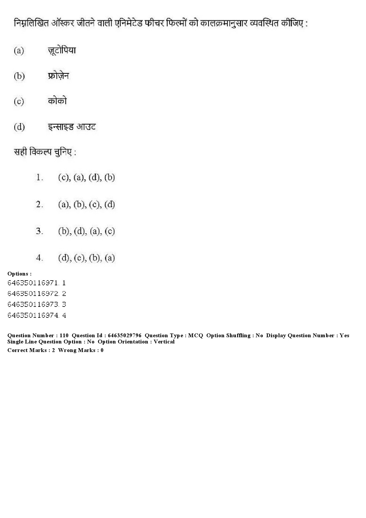 UGC NET Visual Arts Question Paper June 2019 110