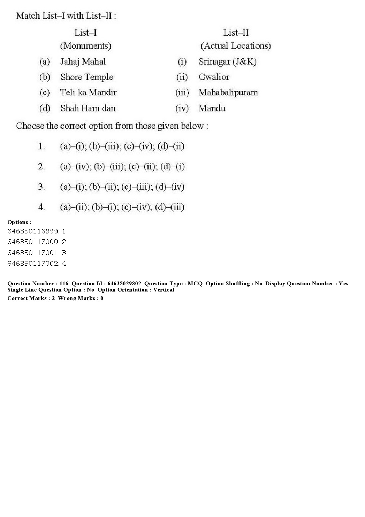 UGC NET Visual Arts Question Paper June 2019 119