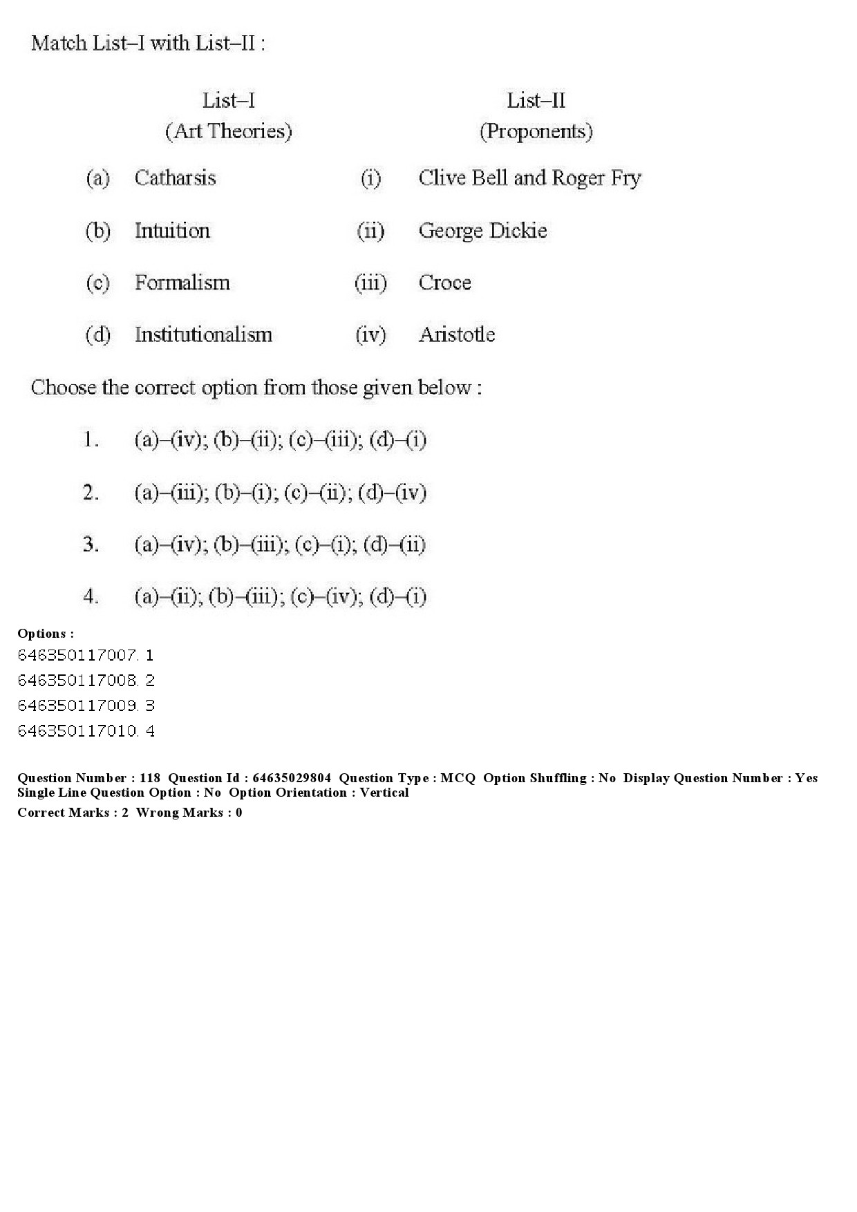 UGC NET Visual Arts Question Paper June 2019 123