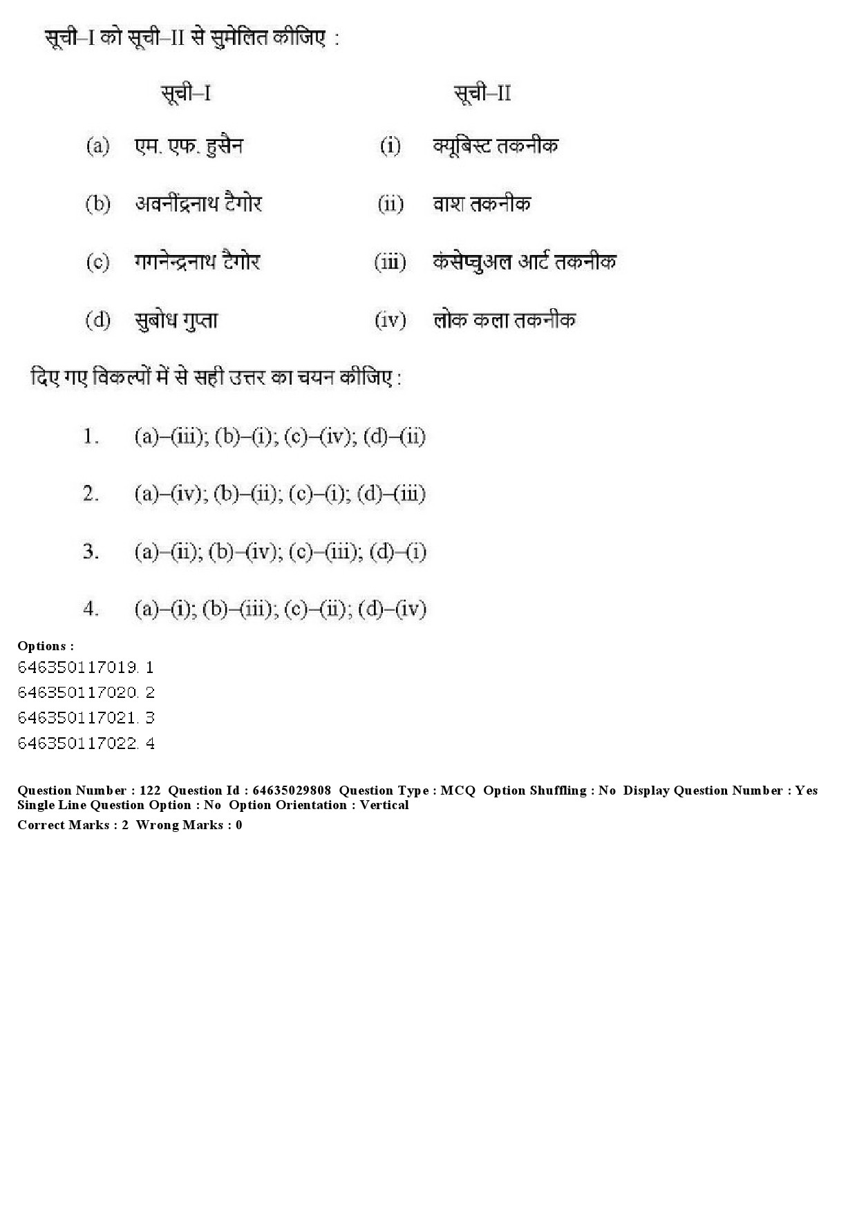 UGC NET Visual Arts Question Paper June 2019 130