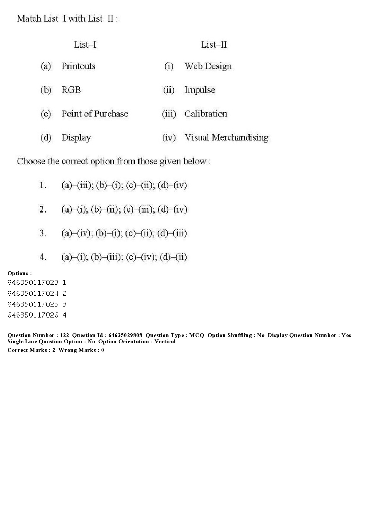 UGC NET Visual Arts Question Paper June 2019 131