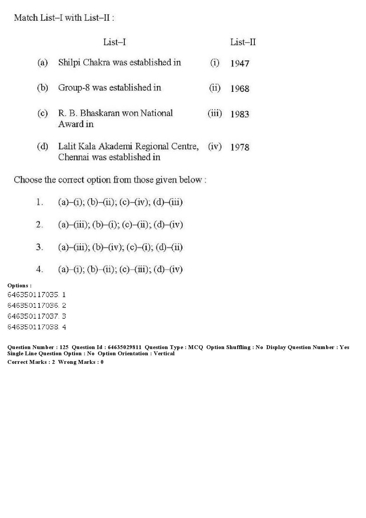 UGC NET Visual Arts Question Paper June 2019 137