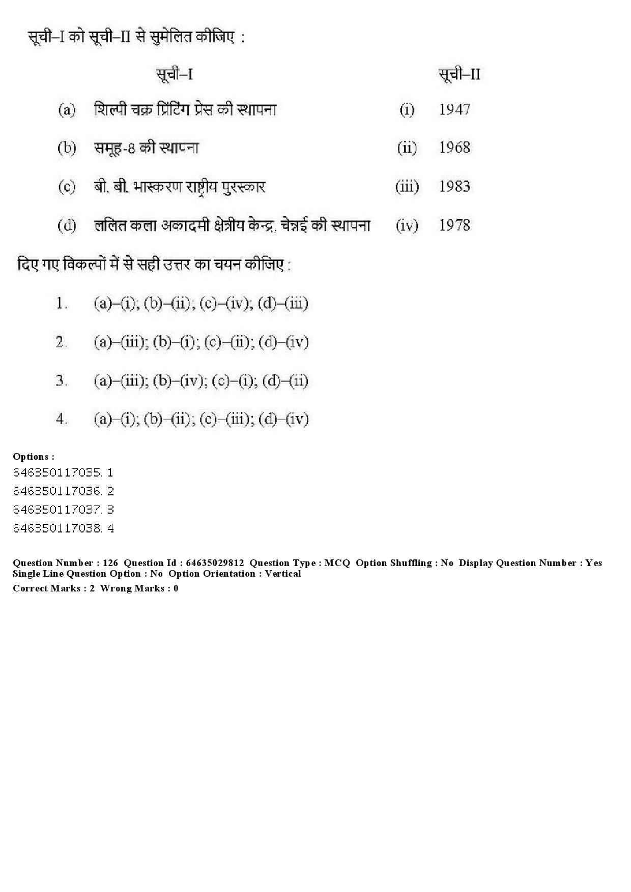 UGC NET Visual Arts Question Paper June 2019 138