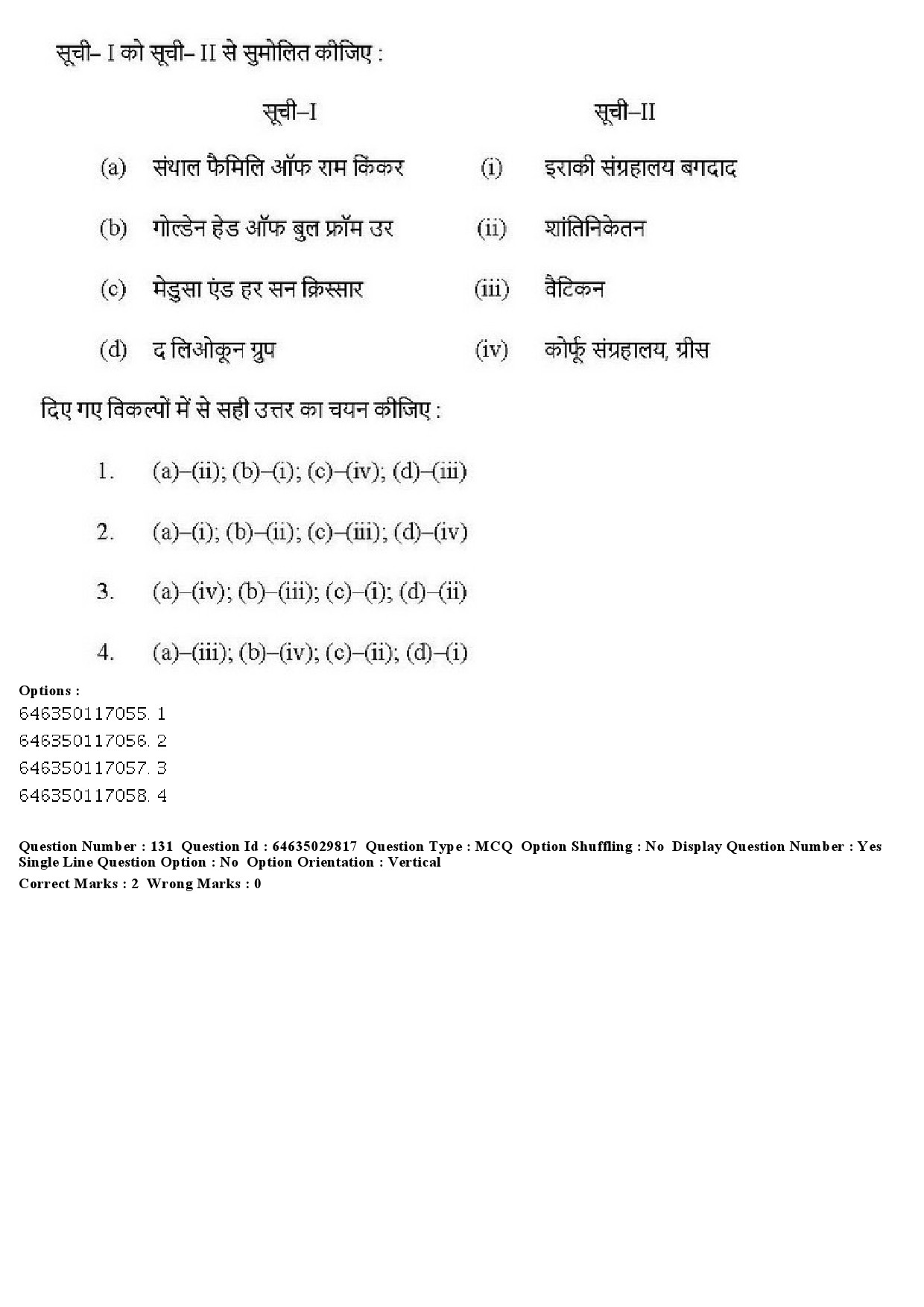 UGC NET Visual Arts Question Paper June 2019 148