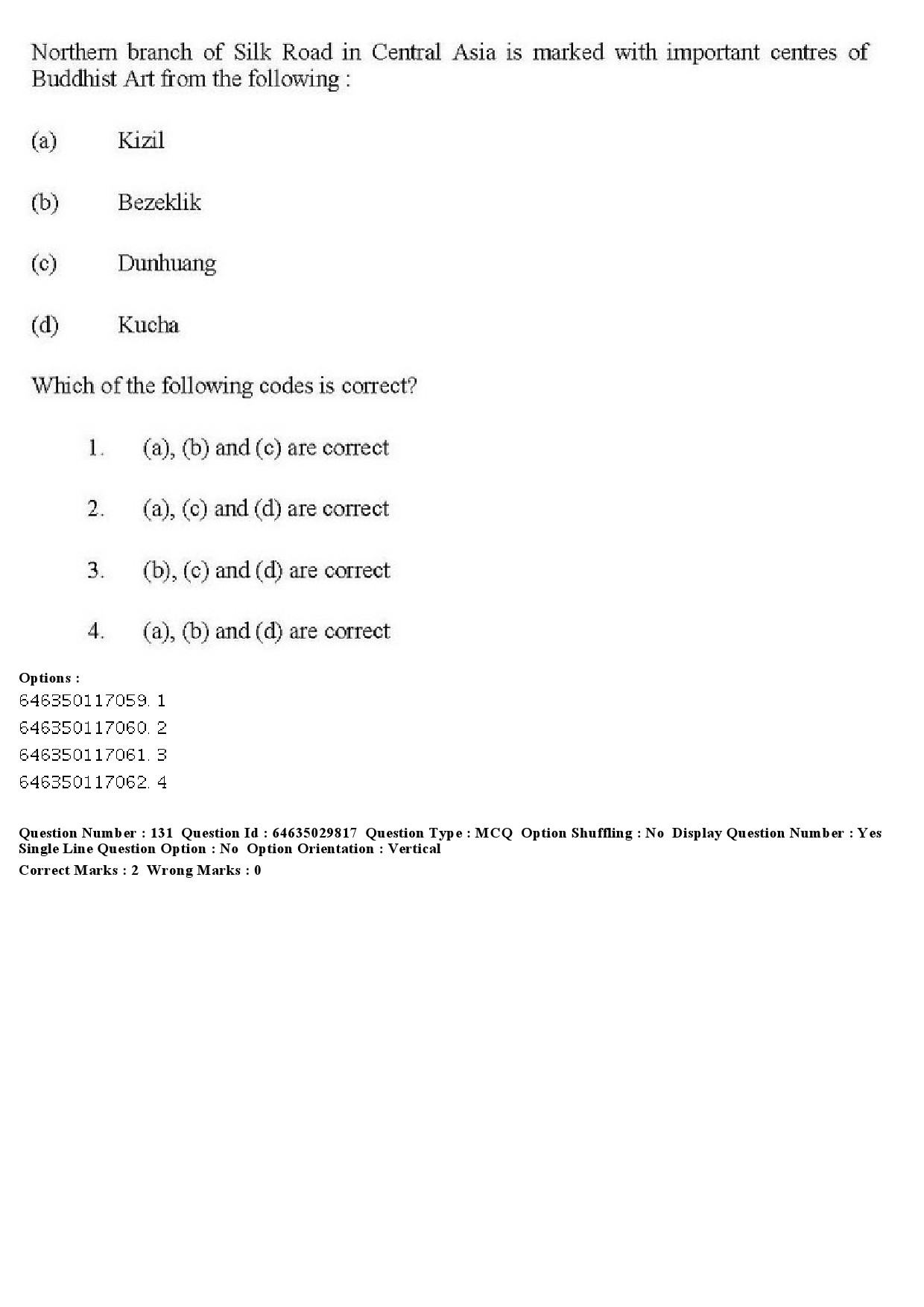 UGC NET Visual Arts Question Paper June 2019 149