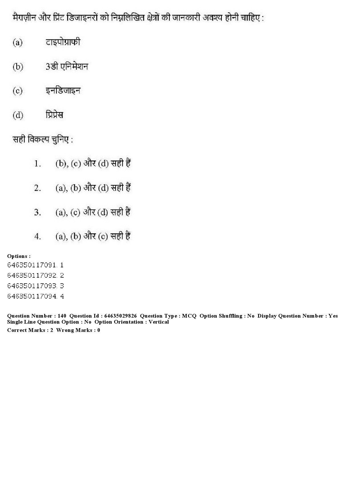 UGC NET Visual Arts Question Paper June 2019 166