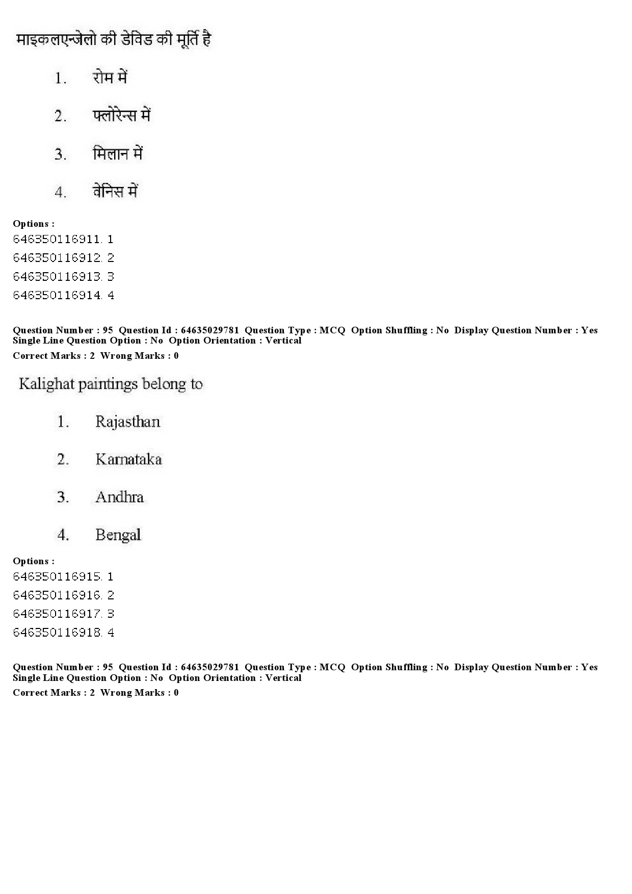 UGC NET Visual Arts Question Paper June 2019 87