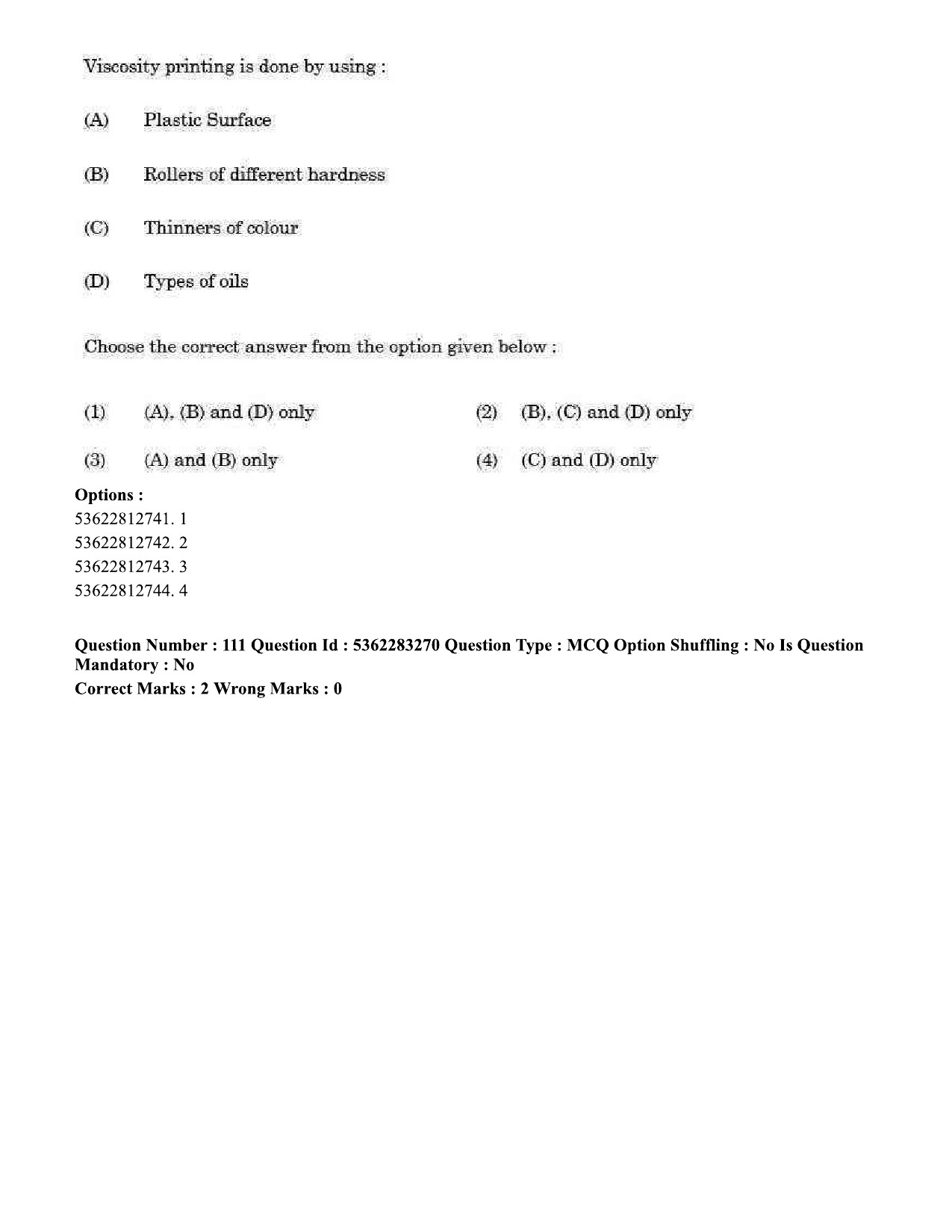 UGC NET Visual Arts Question Paper September 2020 111