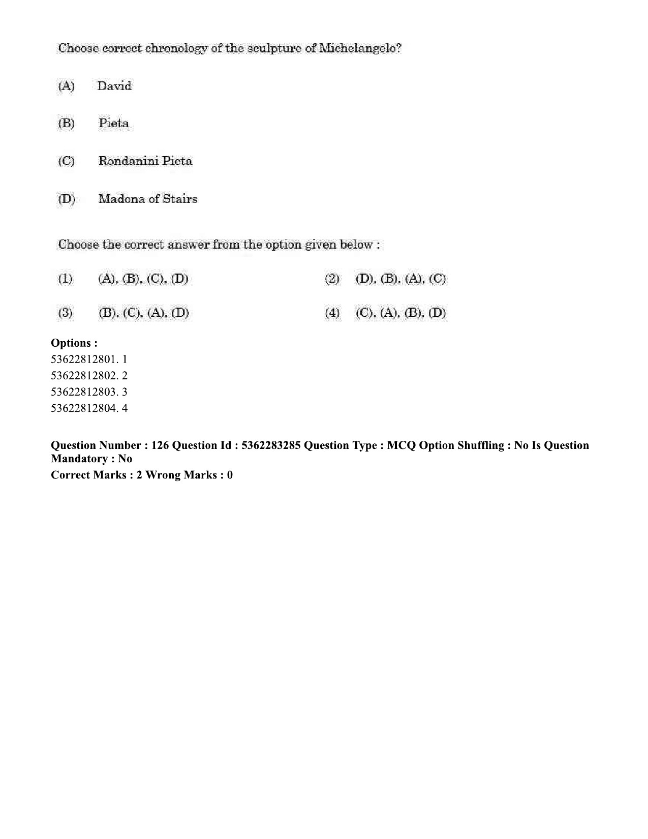 UGC NET Visual Arts Question Paper September 2020 141