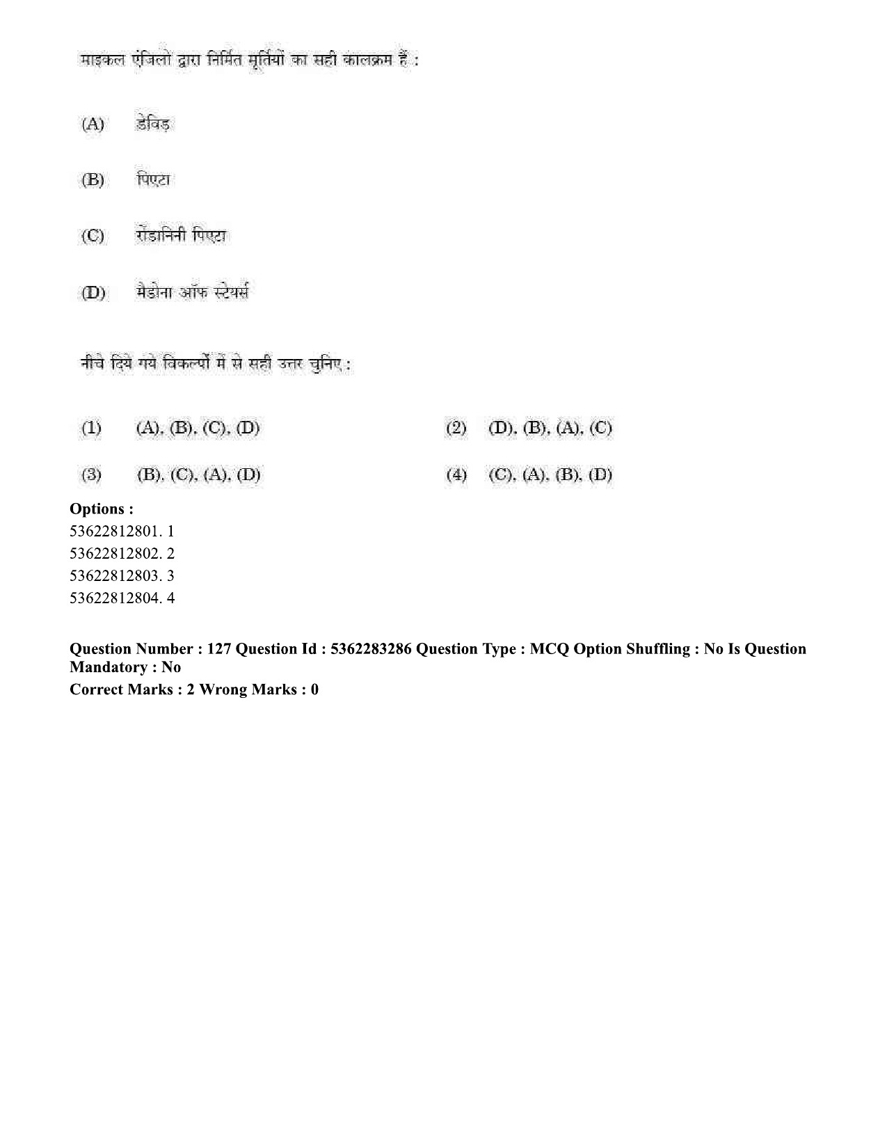 UGC NET Visual Arts Question Paper September 2020 142