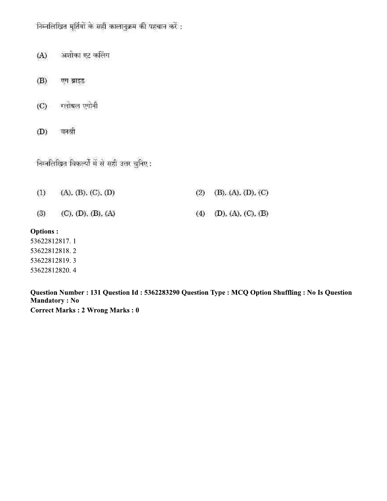 UGC NET Visual Arts Question Paper September 2020 150