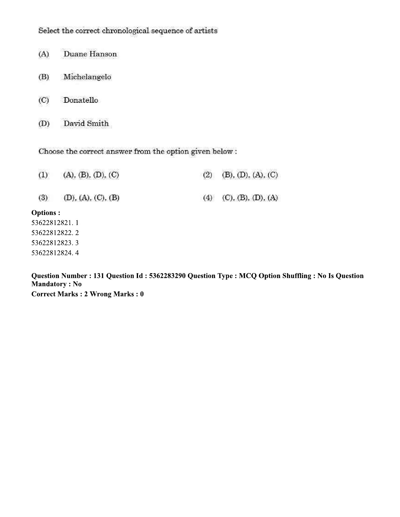 UGC NET Visual Arts Question Paper September 2020 151