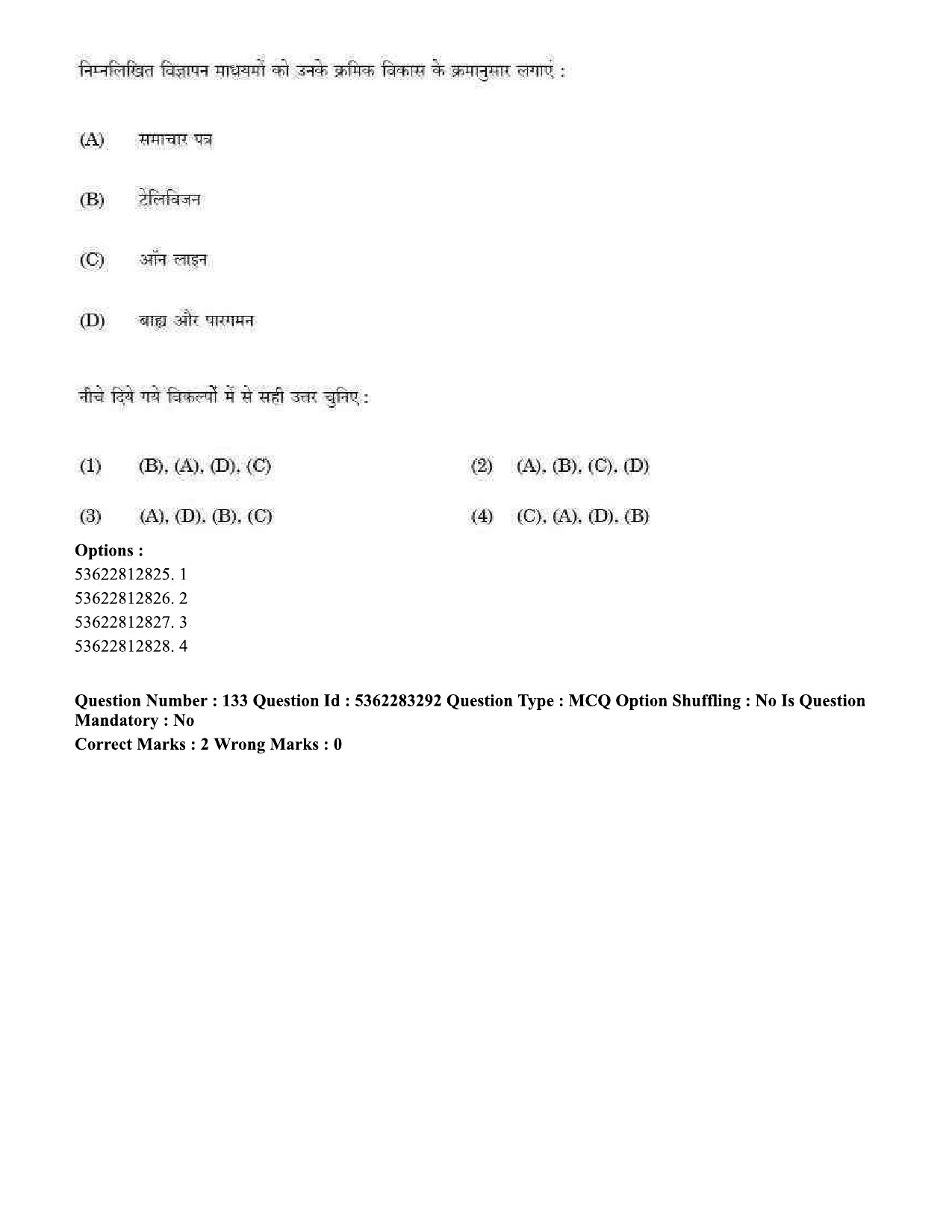 UGC NET Visual Arts Question Paper September 2020 154