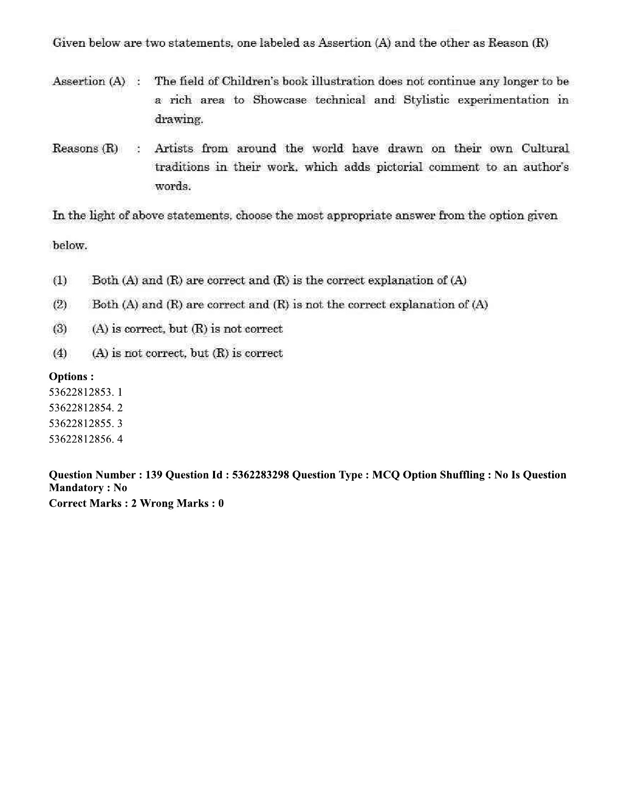 UGC NET Visual Arts Question Paper September 2020 165