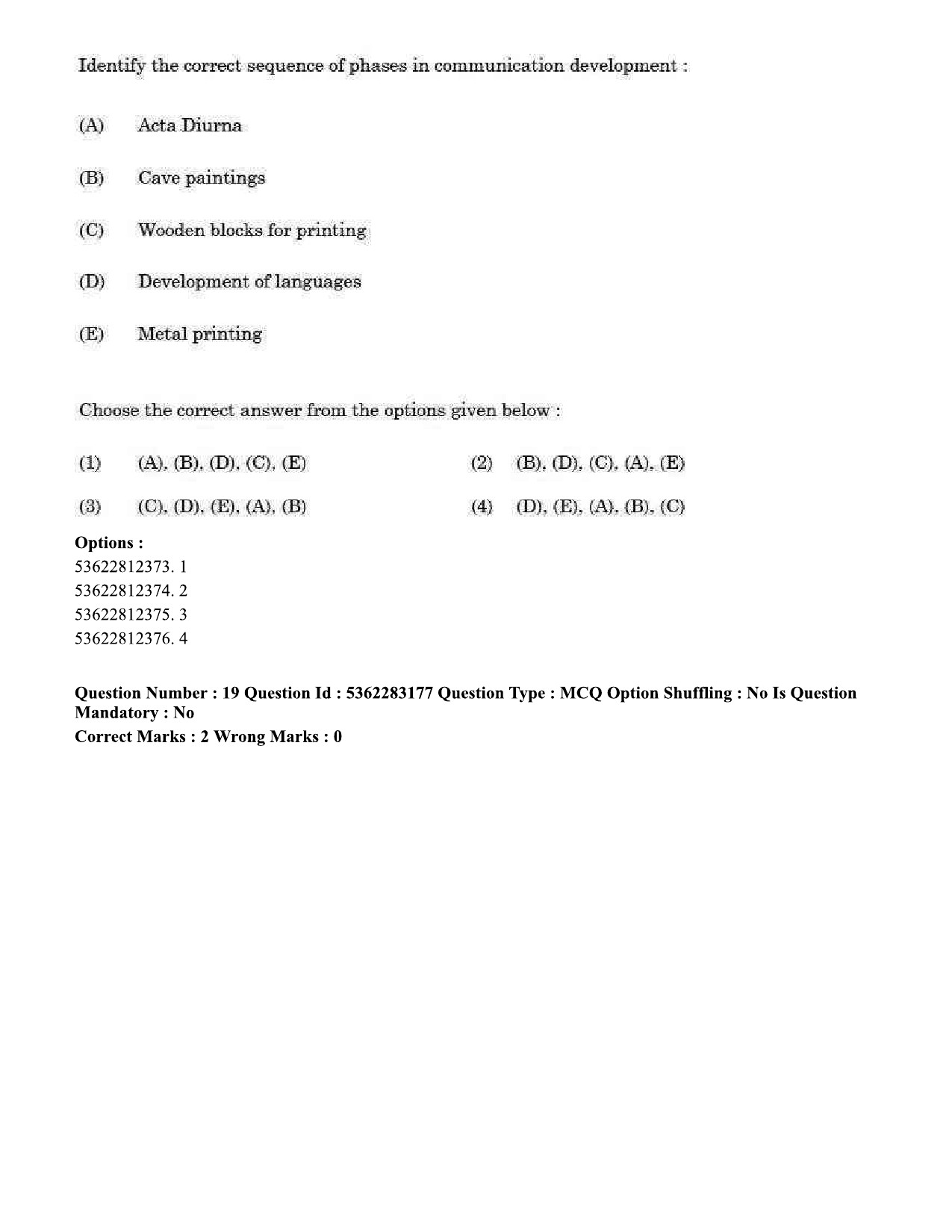 UGC NET Visual Arts Question Paper September 2020 20