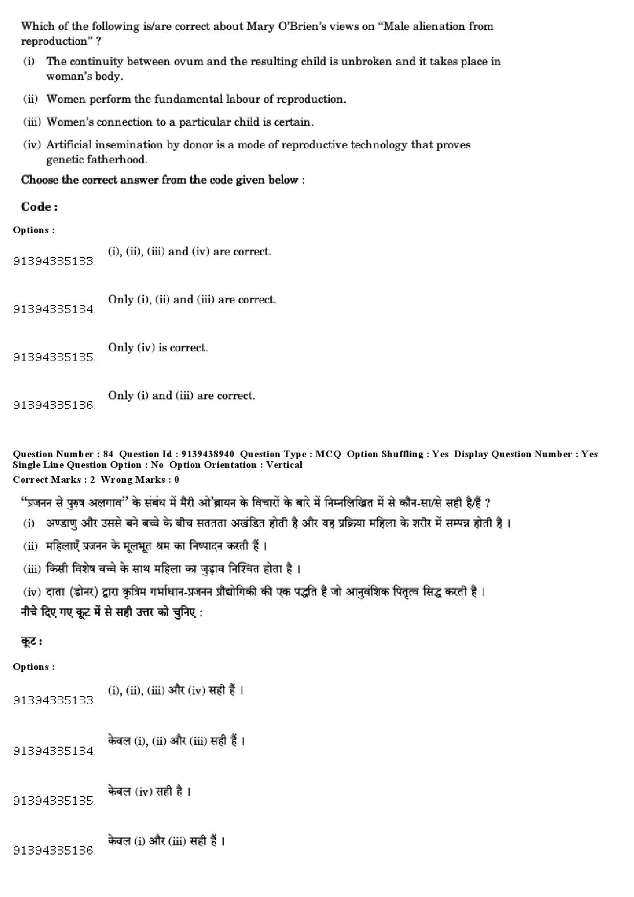 UGC NET Women Studies Question Paper December 2018 81