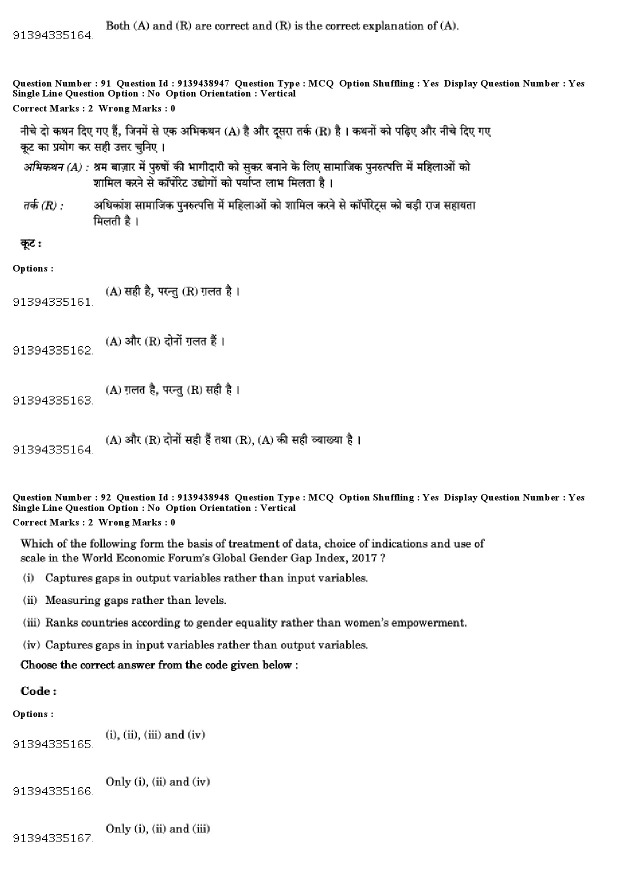 UGC NET Women Studies Question Paper December 2018 89