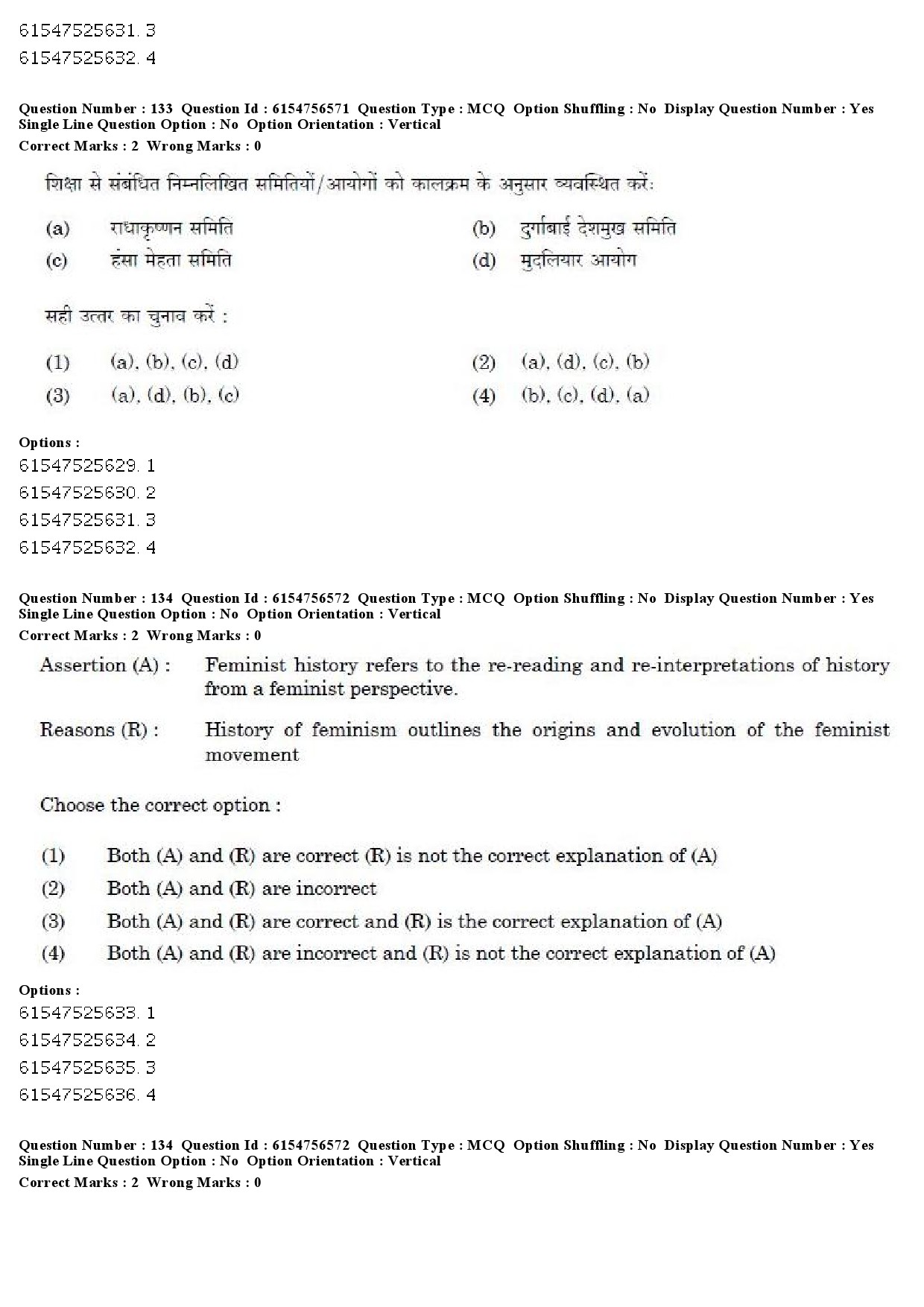 UGC NET Women Studies Question Paper December 2019 125