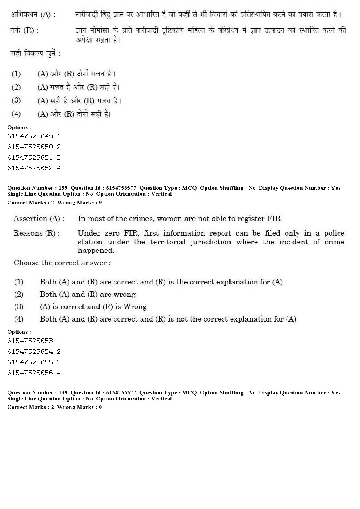 UGC NET Women Studies Question Paper December 2019 130