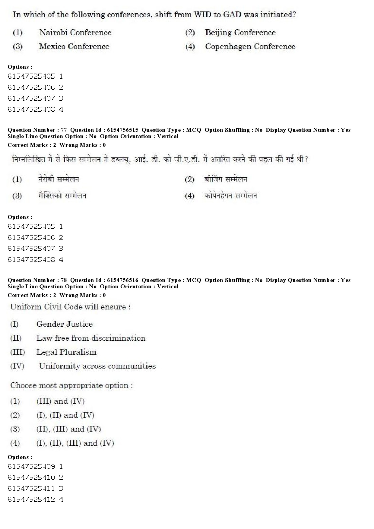 UGC NET Women Studies Question Paper December 2019 63