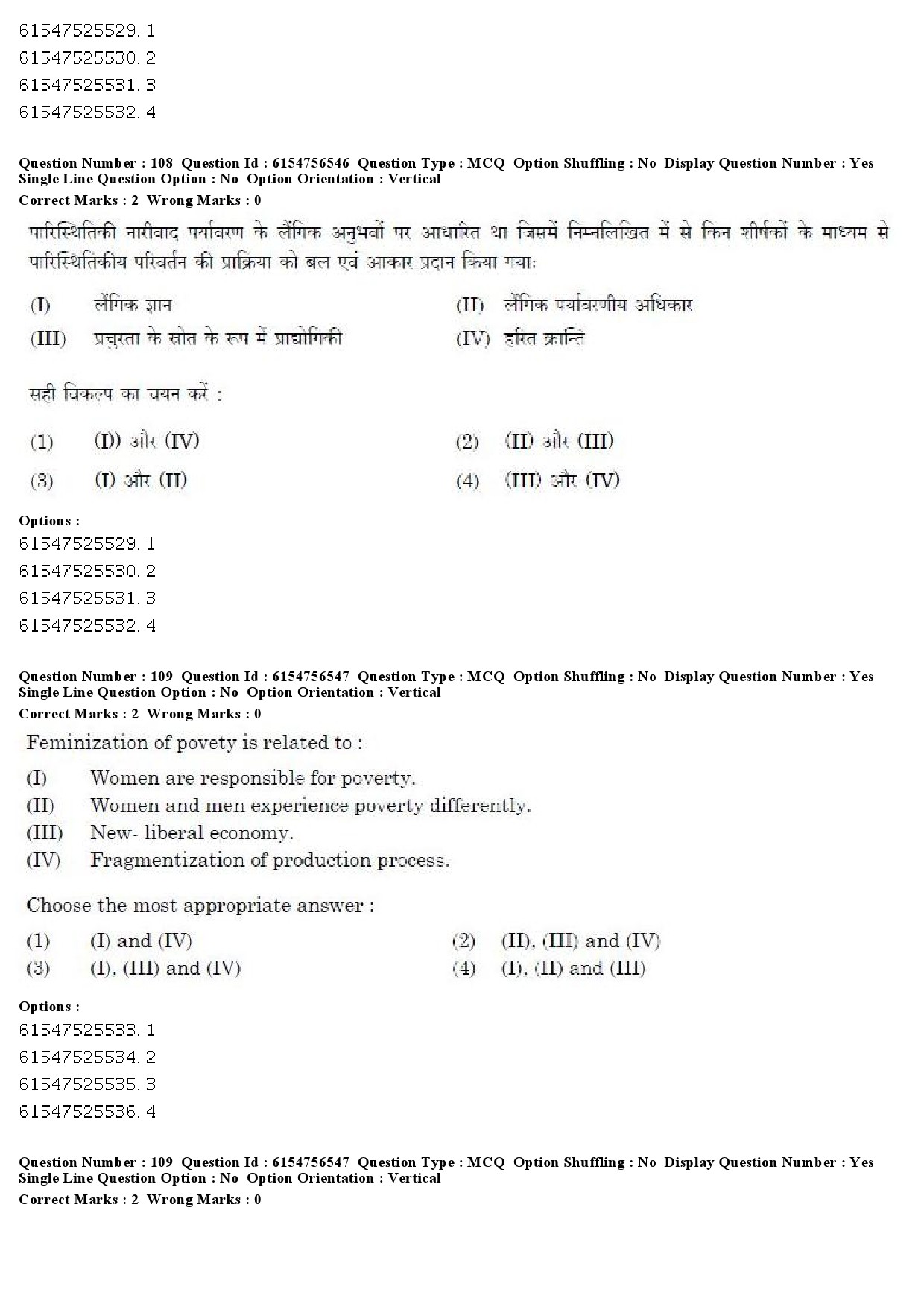 UGC NET Women Studies Question Paper December 2019 86