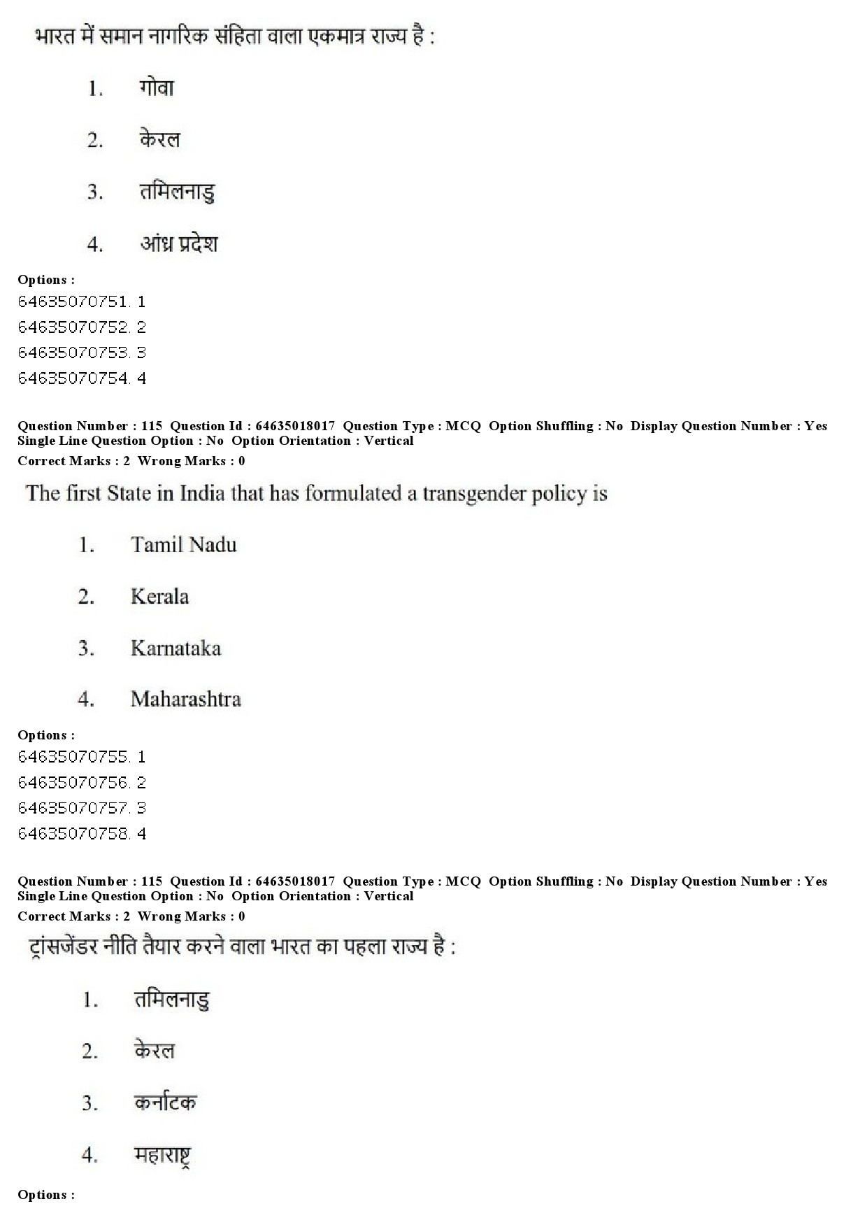 UGC NET Women Studies Question Paper June 2019 107