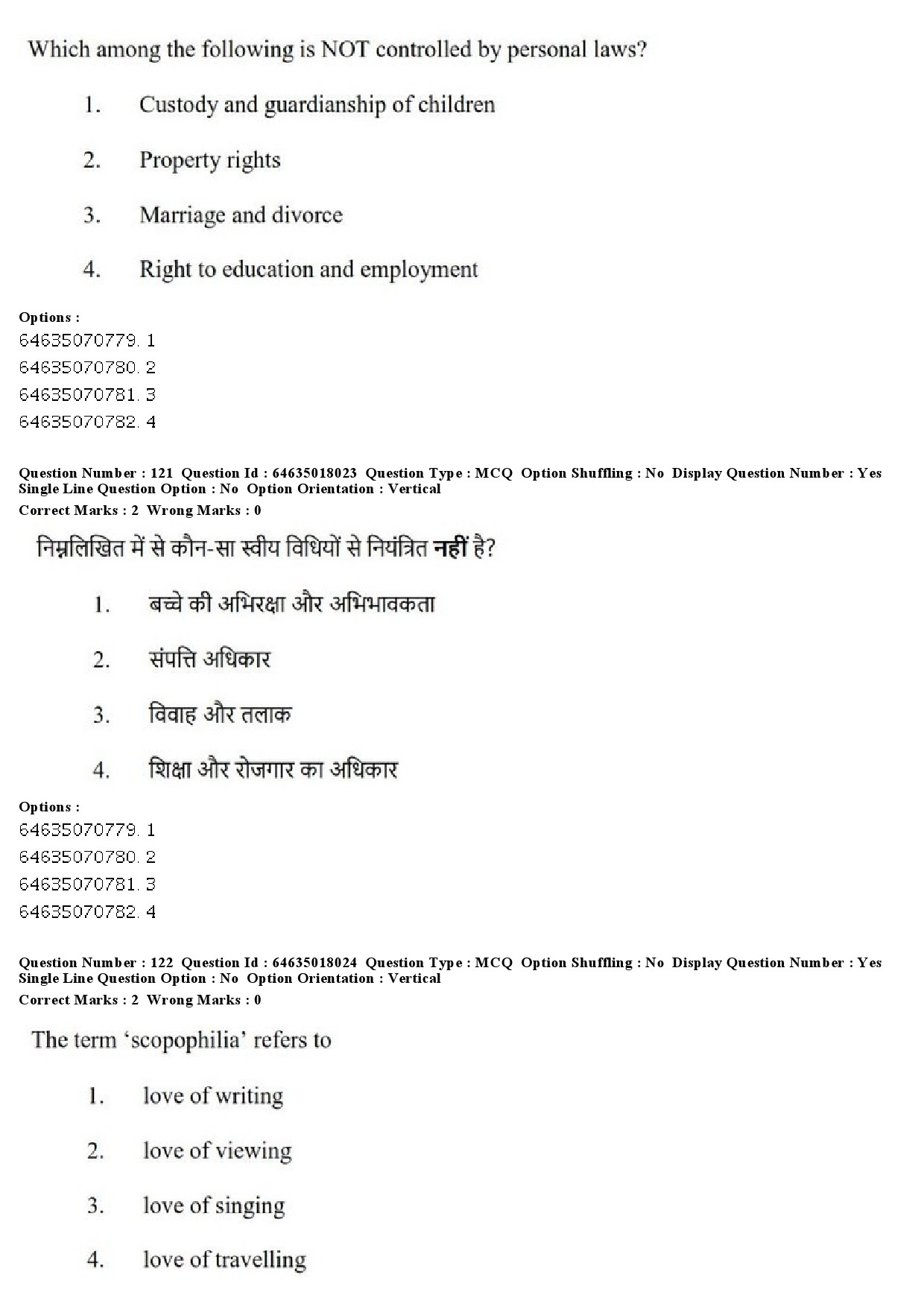 UGC NET Women Studies Question Paper June 2019 114