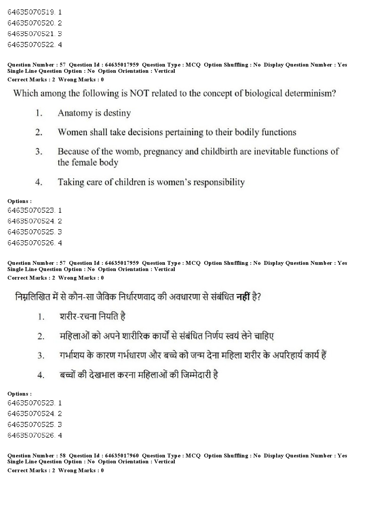 UGC NET Women Studies Question Paper June 2019 54