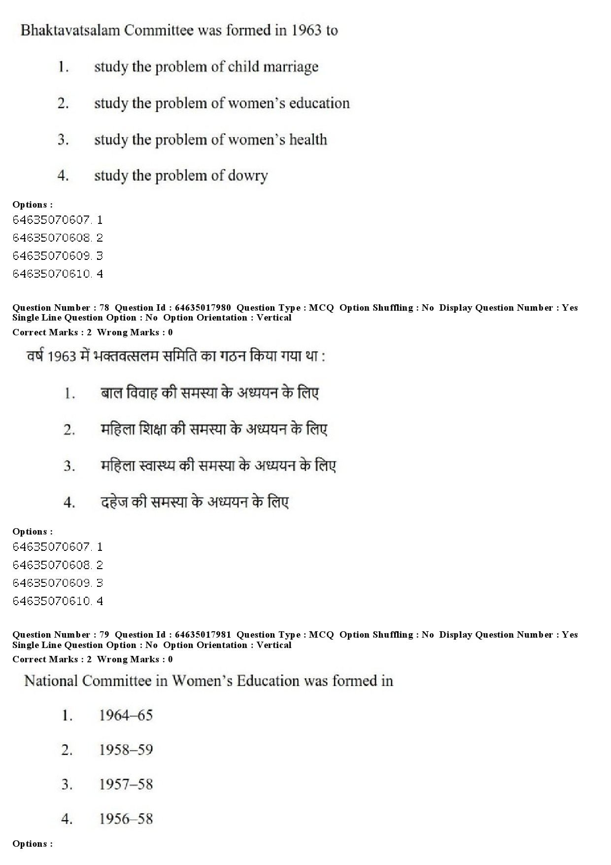 UGC NET Women Studies Question Paper June 2019 74