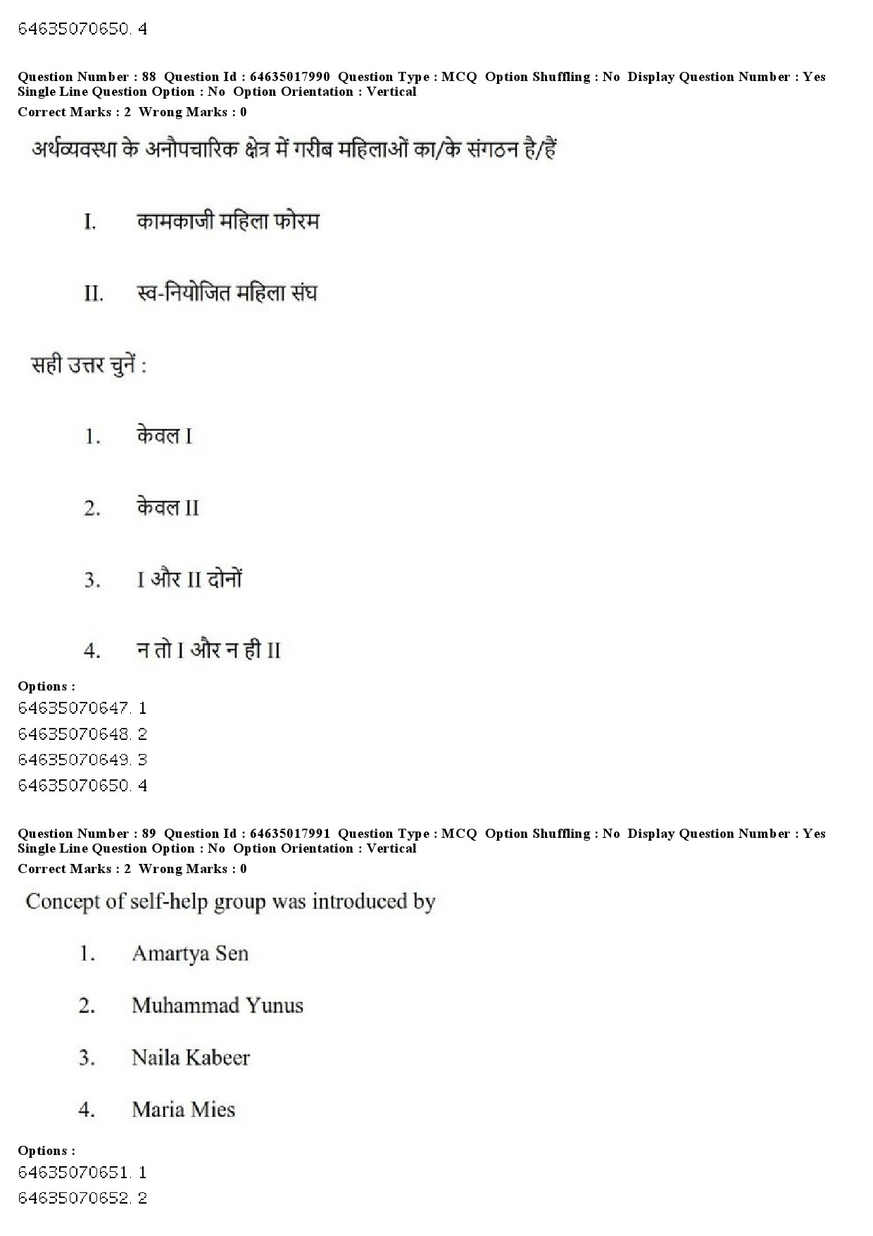 UGC NET Women Studies Question Paper June 2019 84