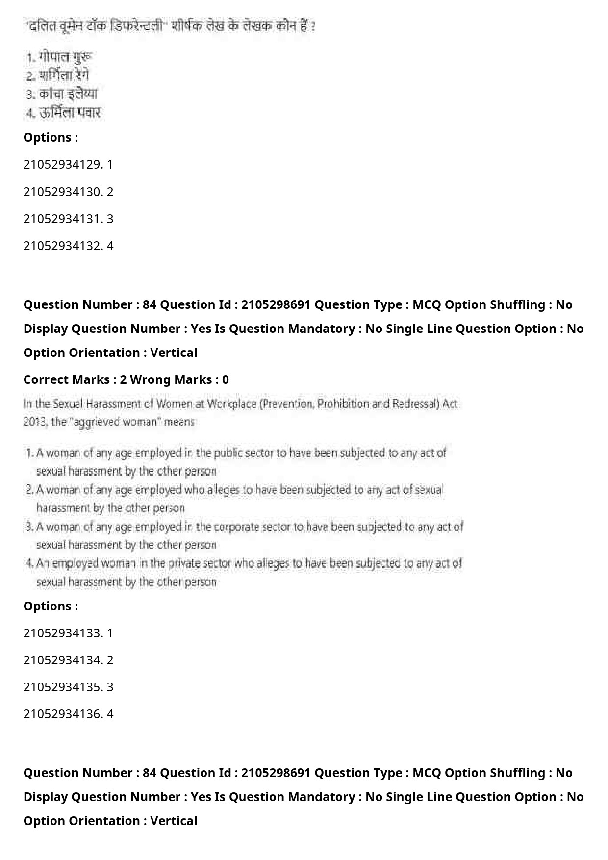 UGC NET Women Studies Question Paper September 2020 101