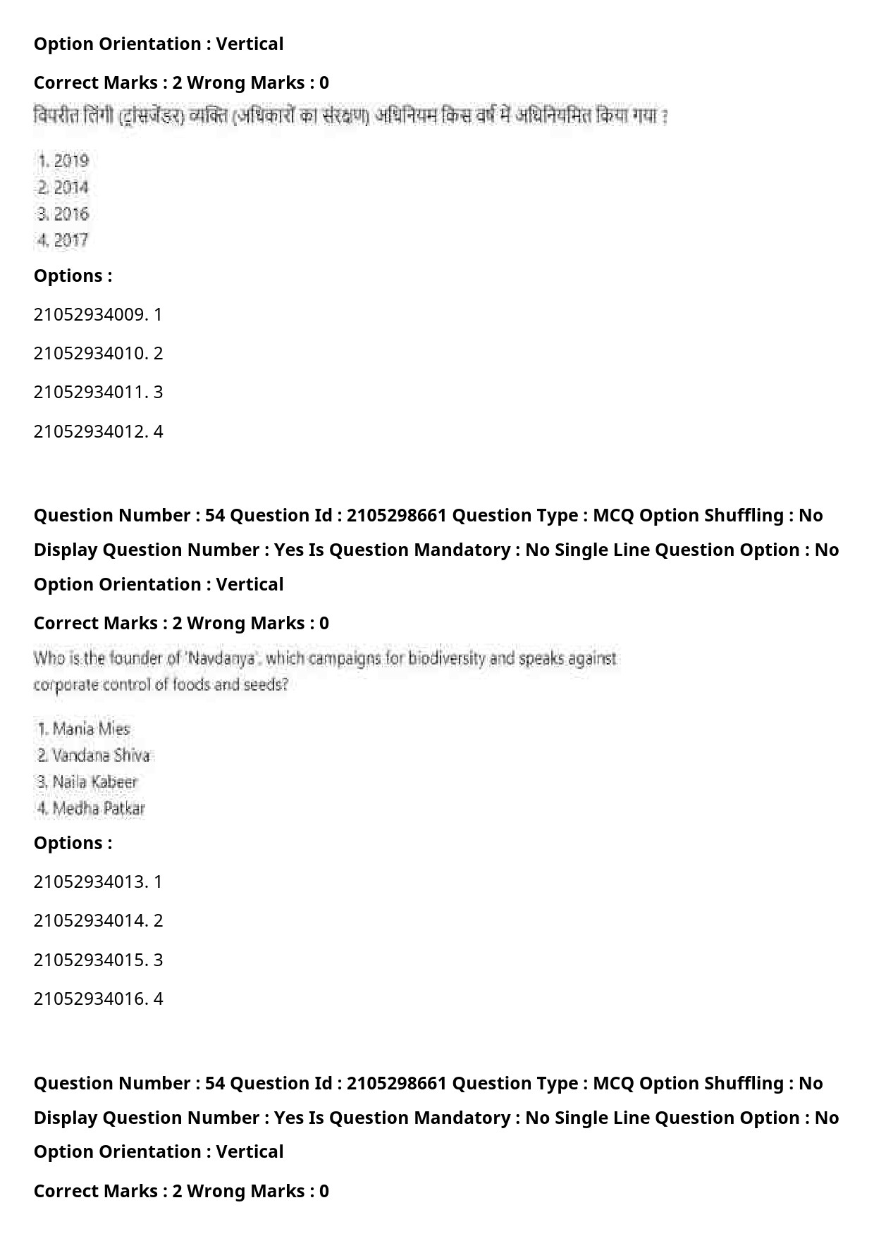 UGC NET Women Studies Question Paper September 2020 71