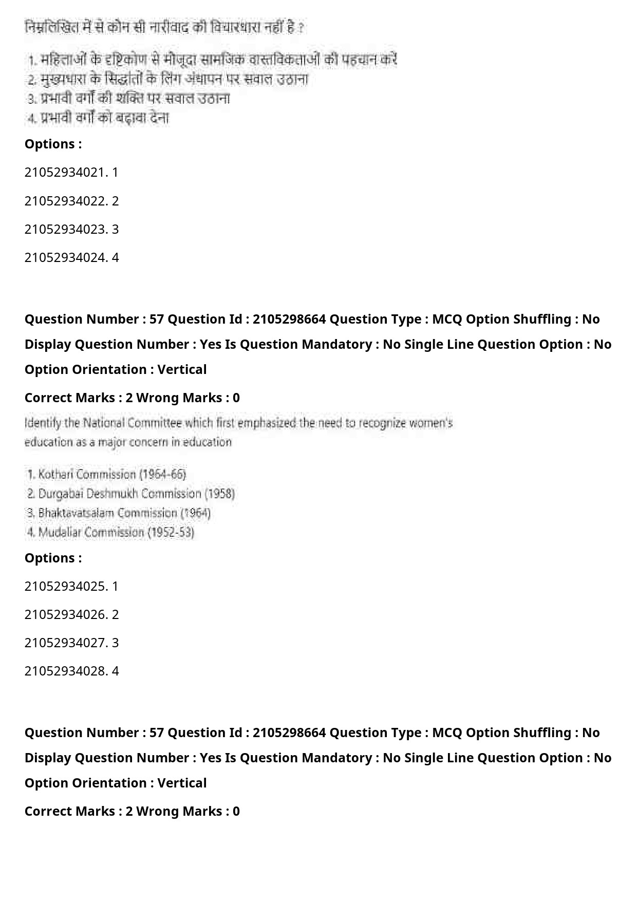 UGC NET Women Studies Question Paper September 2020 74