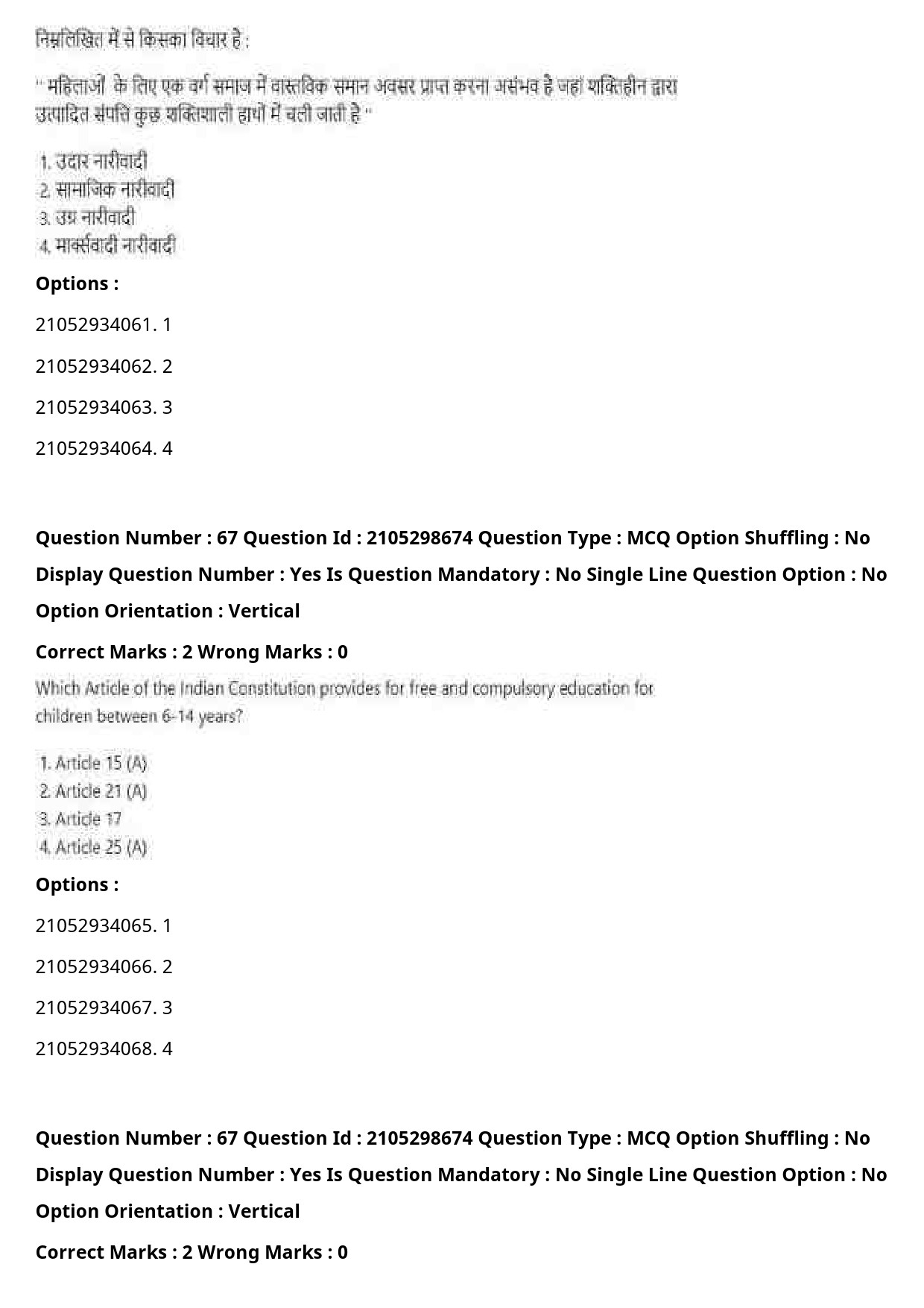 UGC NET Women Studies Question Paper September 2020 84