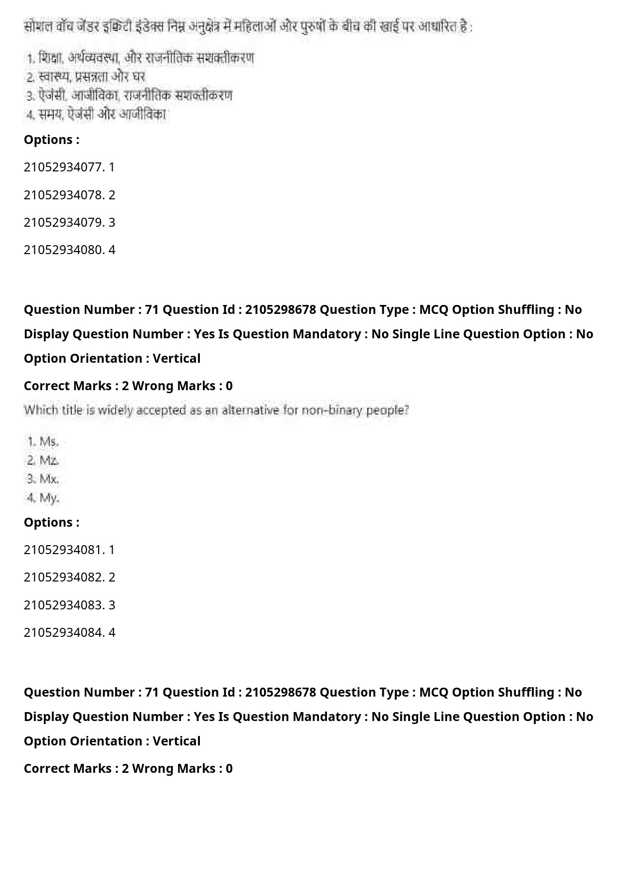 UGC NET Women Studies Question Paper September 2020 88