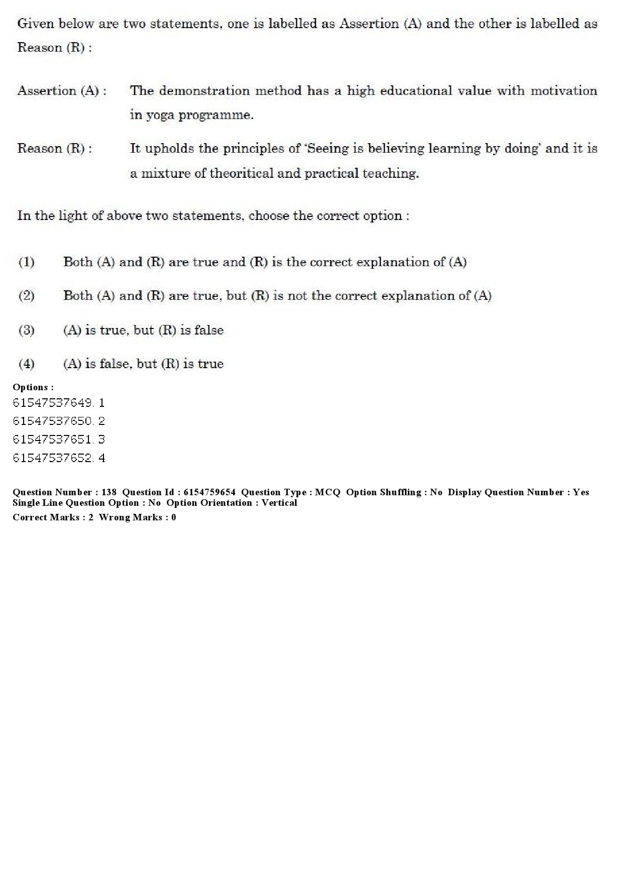 UGC NET Yoga Question Paper December 2019 121