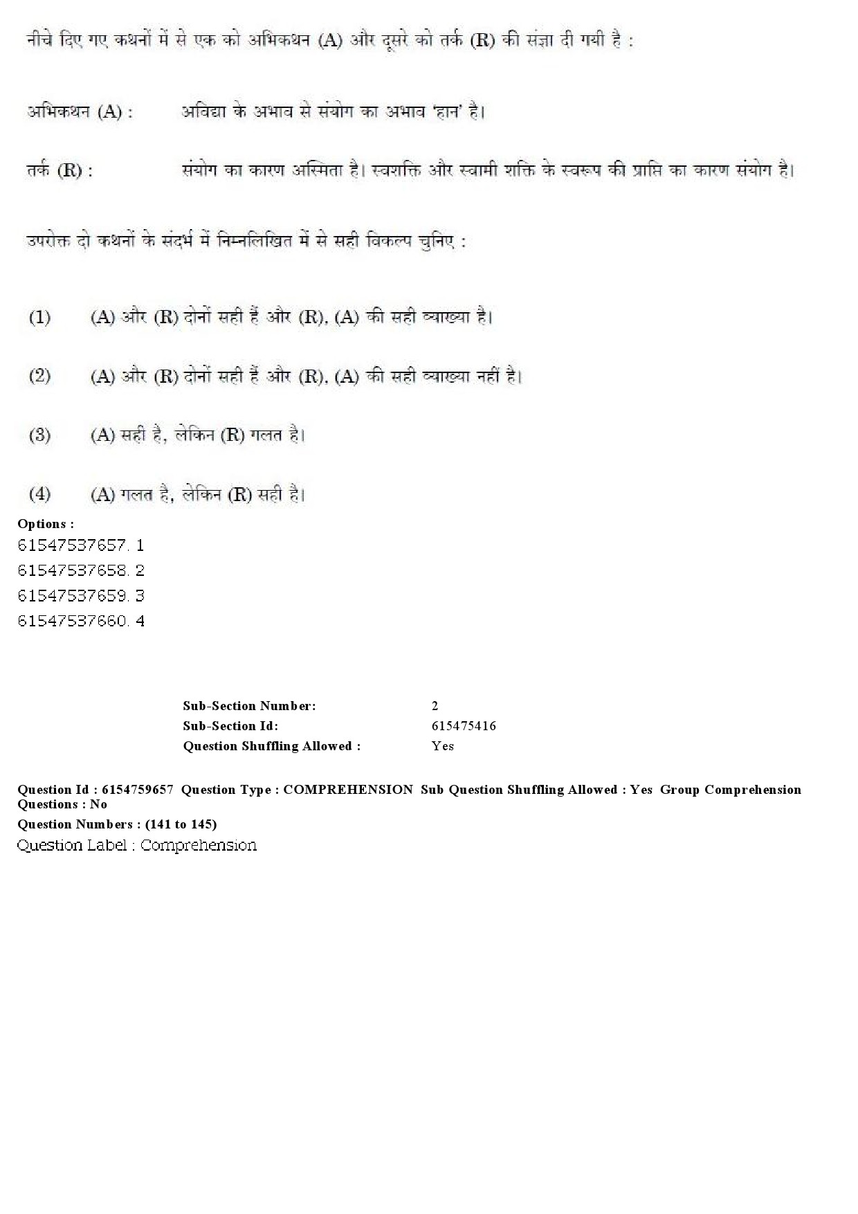 UGC NET Yoga Question Paper December 2019 125