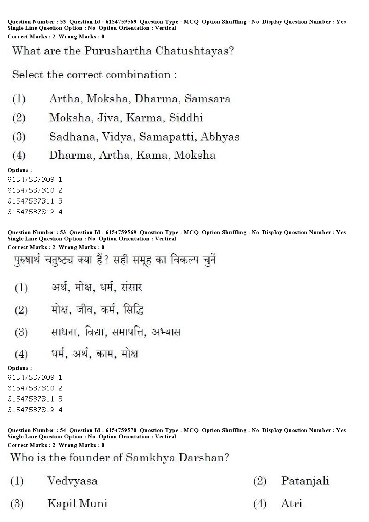 UGC NET Yoga Question Paper December 2019 44