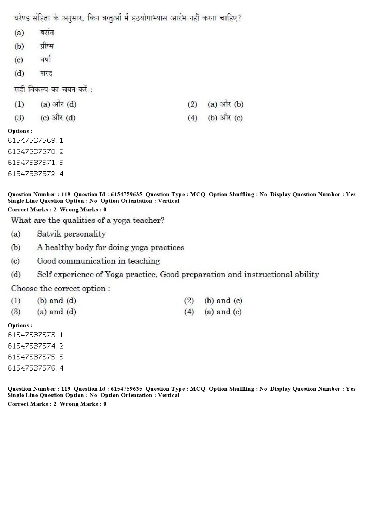 UGC NET Yoga Question Paper December 2019 87