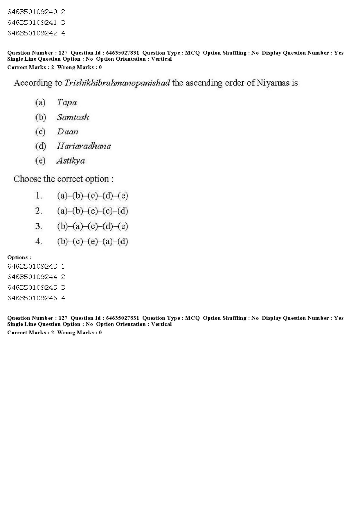 UGC NET Yoga Question Paper June 2019 124