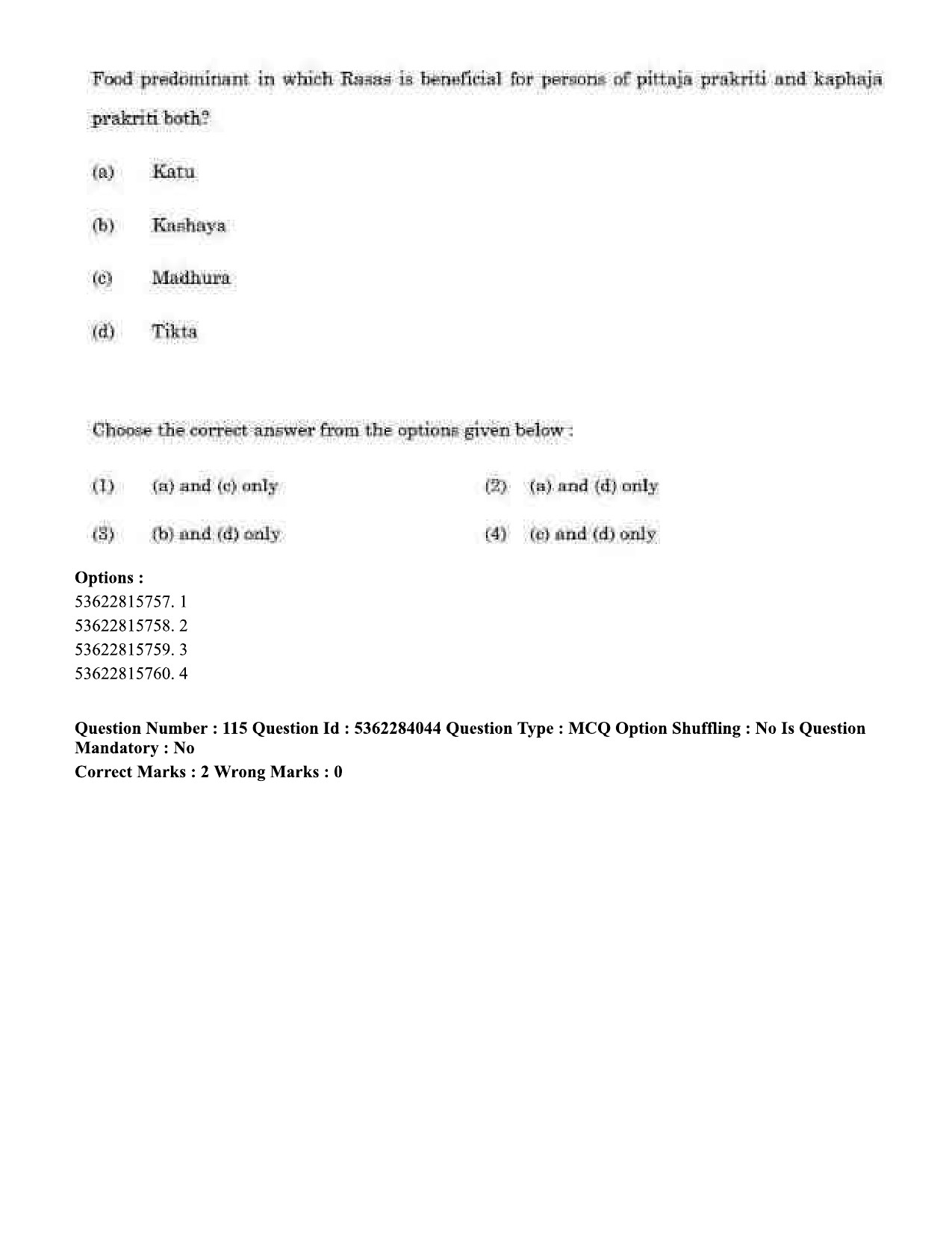 UGC NET Yoga Question Paper September 2020 114