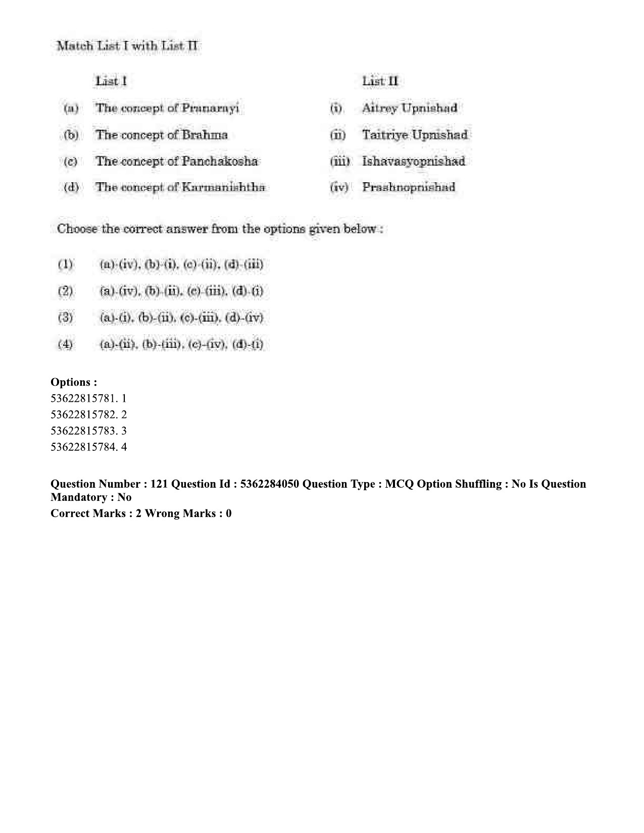 UGC NET Yoga Question Paper September 2020 126