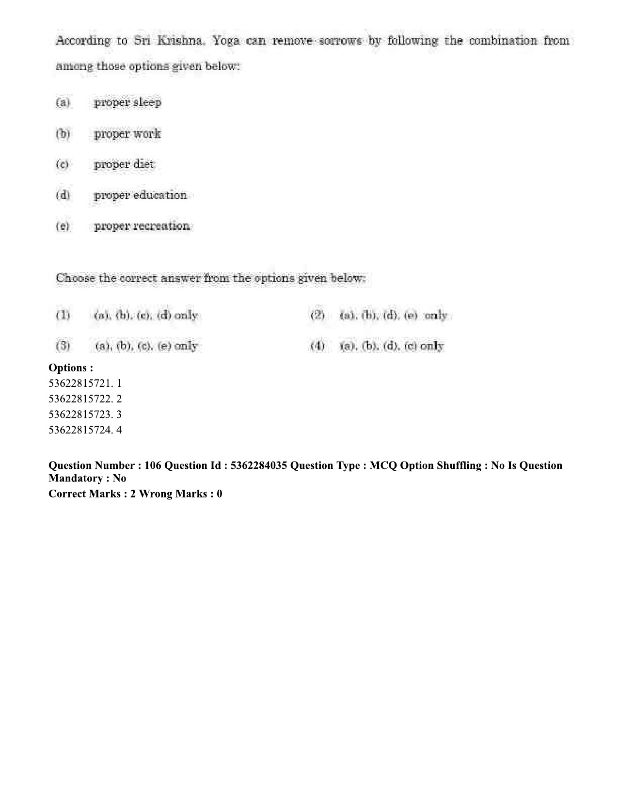 UGC NET Yoga Question Paper September 2020 96