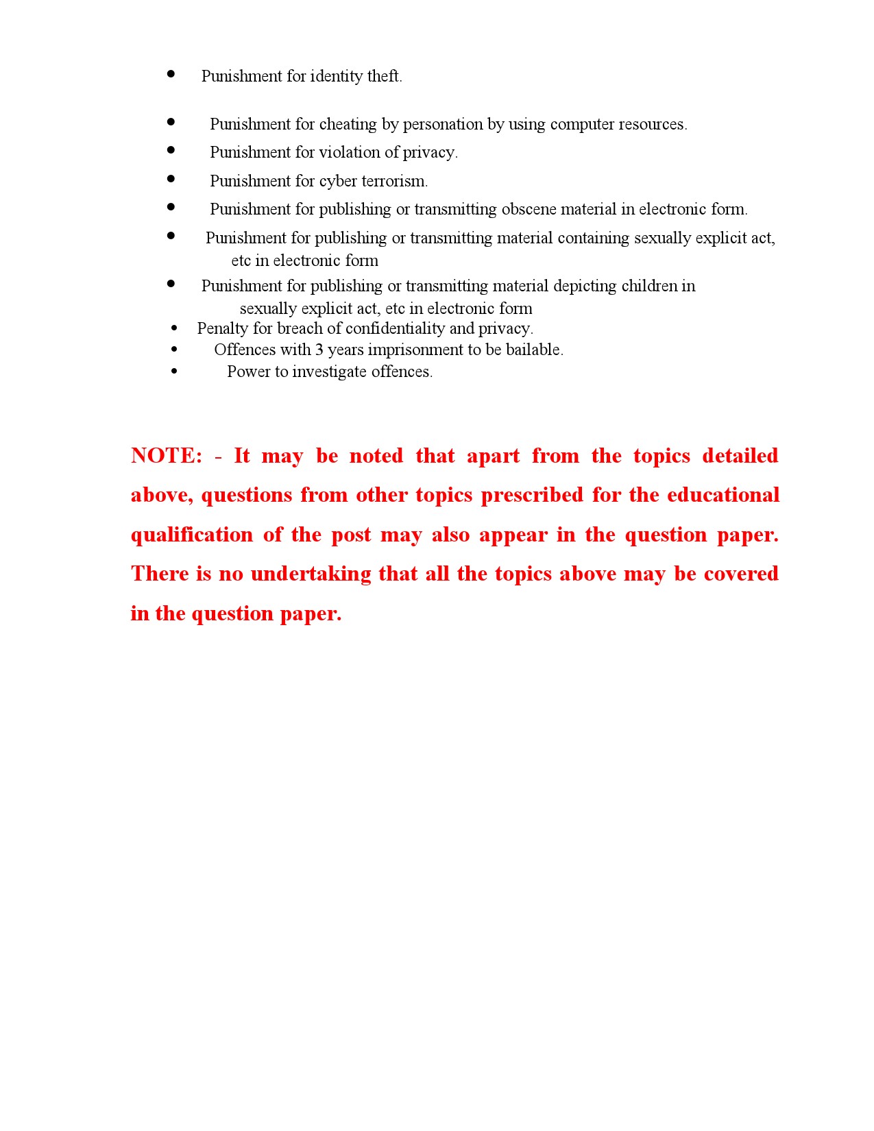 2024 KPSC Exam Syllabus Excise Inspector - Notification Image 12