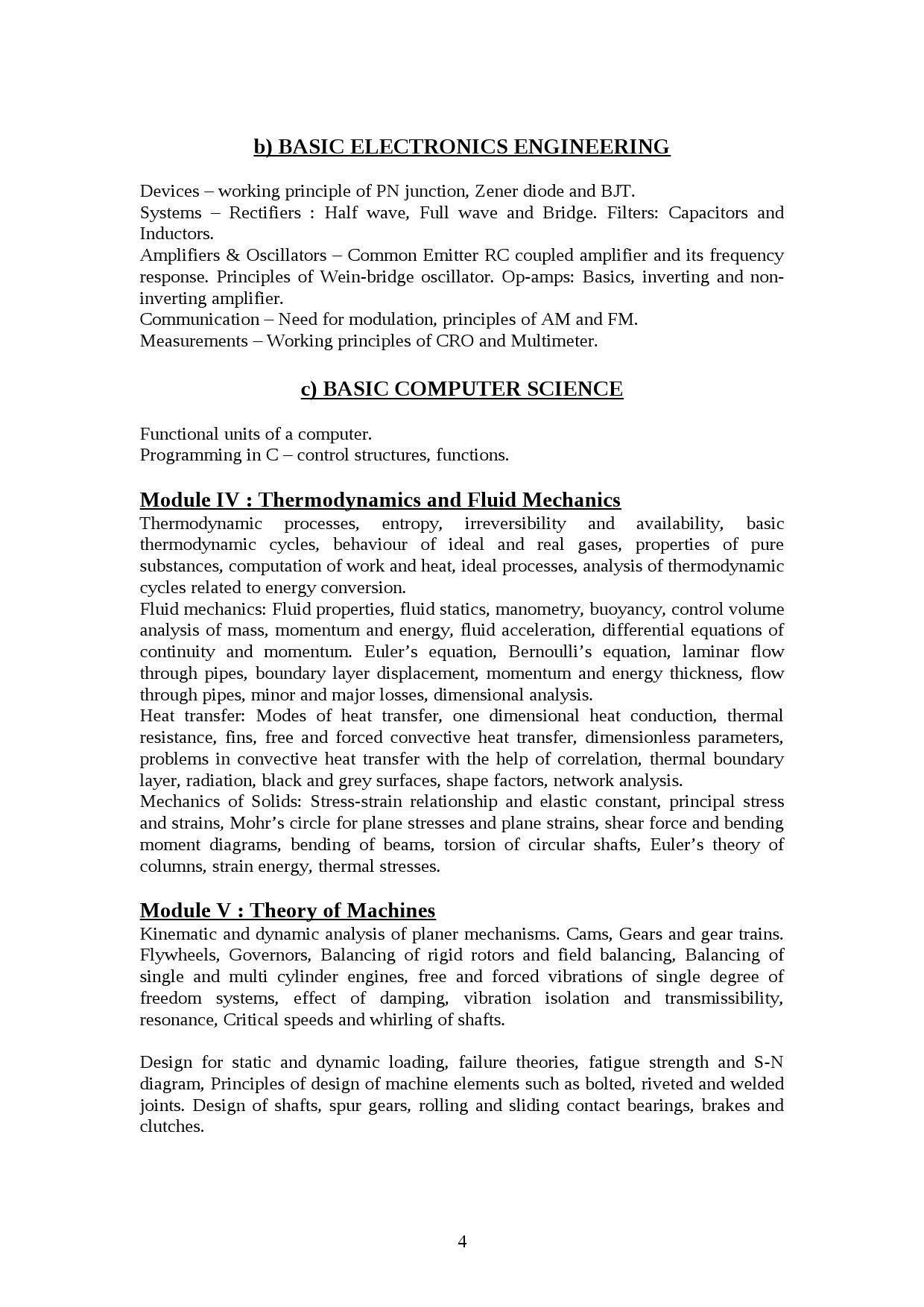 Assistant Professor Mechanical Engineering Kerala Exam 2021 Syllabus - Notification Image 4