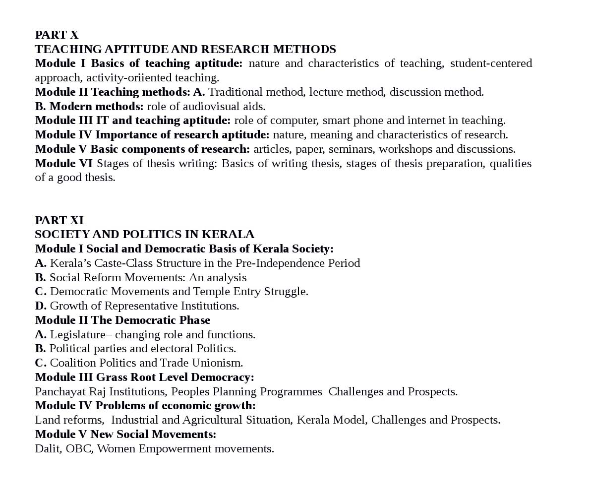 Assistant Professor Political Science Exam Syllabus 2020 - Notification Image 4