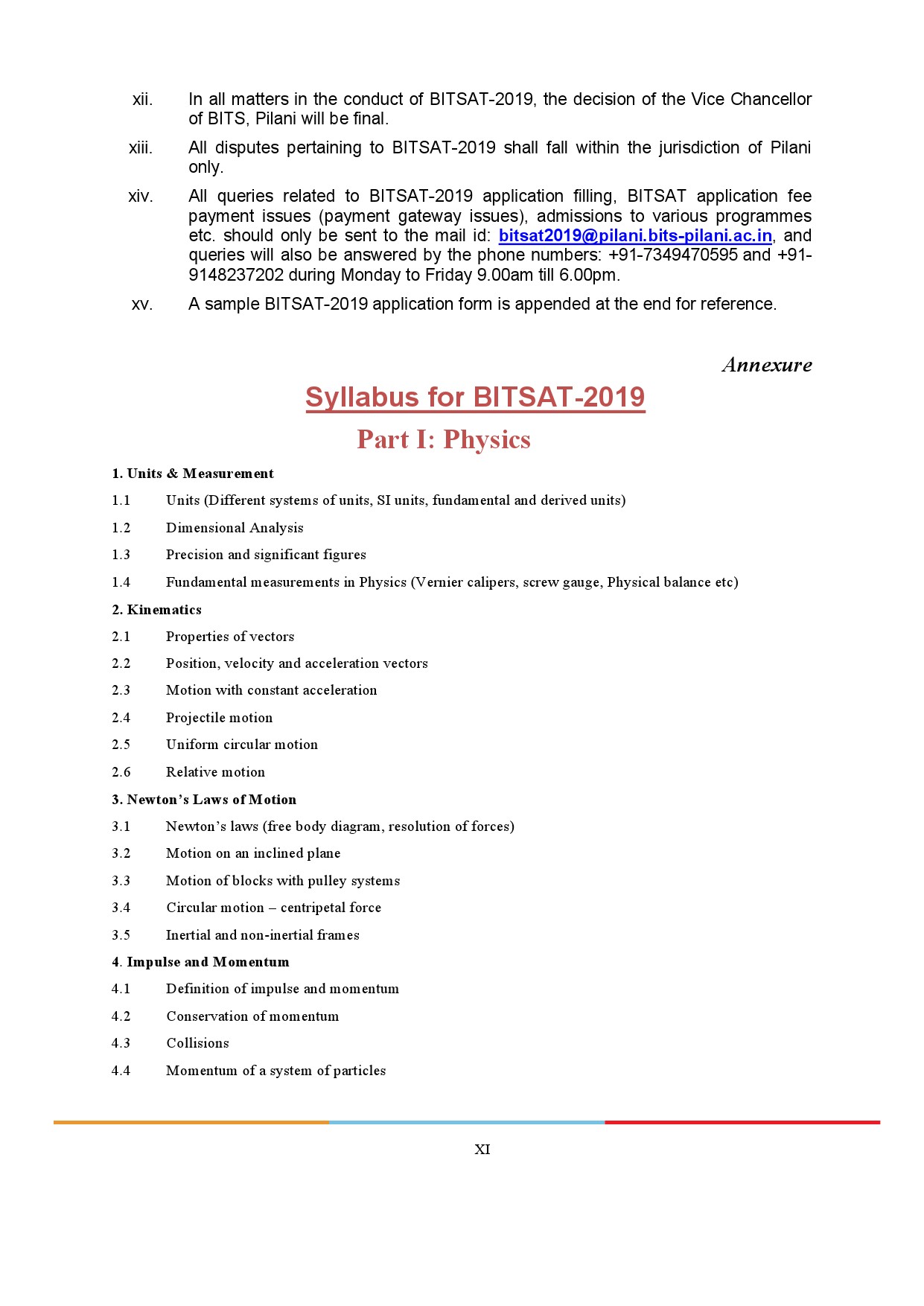 BITSAT 2019 Online Test Brochure - Notification Image 11