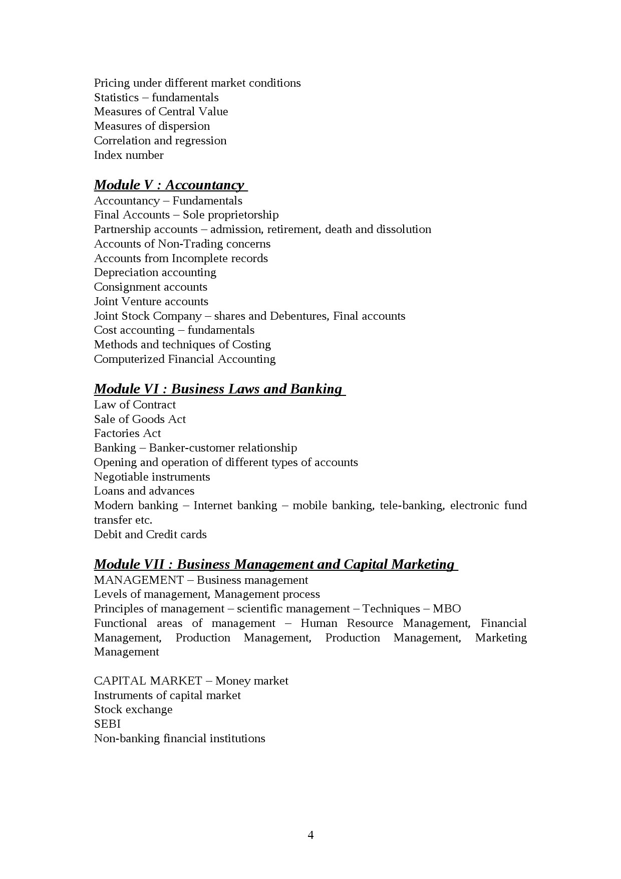 Commercial Practice Lecturer in Polytechnic Exam Syllabus - Notification Image 4
